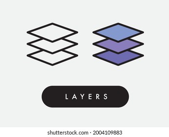 Vector layers symbol icon illustration
