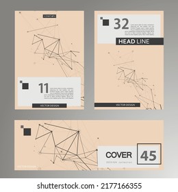 Vector layout of A4 format cover design templates. Connection medicine brochure background. Technology, science and medical concept