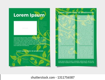 Vector layout of A4 format modern cover design templates for brochure, magazine, flyer, booklet, annual report. Abstract  nature backgrounds.