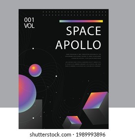 Vector layout of A4 format modern cover mockups design templates for brochure, magazine, flyer, booklet. Futuristic technology design, colorful backgrounds with fluid shapes black composition.
