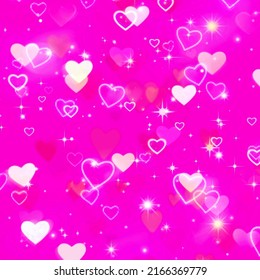 Vector layout of bright heart symbol on pink background. Illustration of heart in love concept for valentine's day