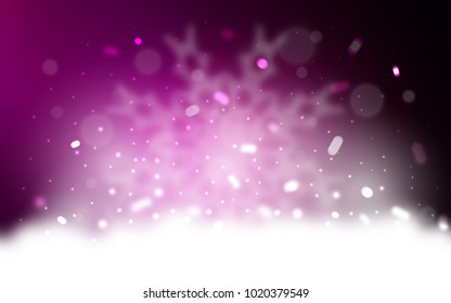 Vector layout with bright snowflakes. Blurred decorative design in xmas style with snow. The pattern can be used for new year leaflets.