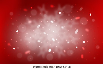 Vector layout with bright snowflakes. Blurred decorative design in xmas style with snow. New year design for your ad, poster, banner.
