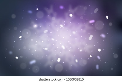 Vector layout with bright snowflakes. Blurred decorative design in xmas style with snow. The pattern can be used for new year ad, booklets.