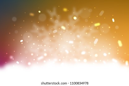 Vector layout with bright snowflakes. Blurred decorative design in xmas style with snow. The template can be used as a new year background.