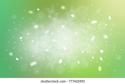Vector layout with bright snowflakes. Blurred decorative design in xmas style with snow. New year design for your ad, poster, banner.