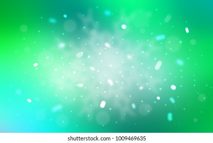 Vector layout with bright snowflakes. Decorative shining illustration with snow on abstract template. The pattern can be used for year new  websites.