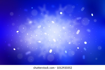 Vector layout with bright snowflakes. Decorative shining illustration with snow on abstract template. The pattern can be used for new year ad, booklets.