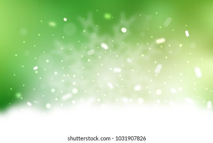 Vector layout with bright snowflakes. Decorative shining illustration with snow on abstract template. New year design for your business advert.