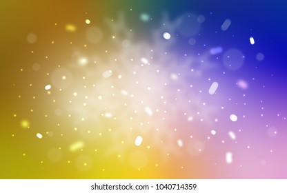 Vector layout with bright snowflakes. Decorative shining illustration with snow on abstract template. New year design for your ad, poster, banner.