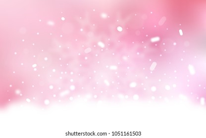 Vector layout with bright snowflakes. Decorative shining illustration with snow on abstract template. The pattern can be used for year new  websites.