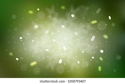 Vector layout with bright snowflakes. Decorative shining illustration with snow on abstract template. New year design for your ad, poster, banner.