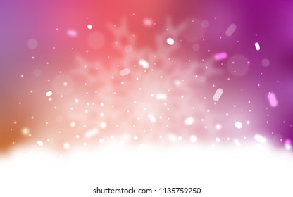 Vector layout with bright snowflakes. Decorative shining illustration with snow on abstract template. The pattern can be used for year new  websites.
