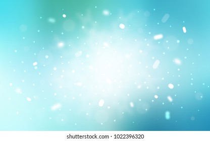 Vector layout with bright snowflakes. Glitter abstract illustration with crystals of ice. New year design for your ad, poster, banner.