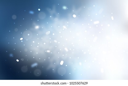 Vector layout with bright snowflakes. Glitter abstract illustration with crystals of ice. New year design for your business advert.