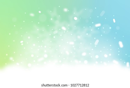 Vector layout with bright snowflakes. Glitter abstract illustration with crystals of ice. New year design for your ad, poster, banner.