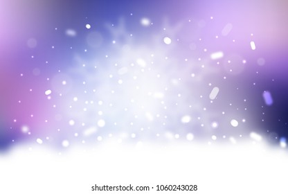 Vector layout with bright snowflakes. Glitter abstract illustration with crystals of ice. The pattern can be used for new year leaflets.