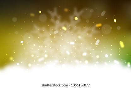 Vector layout with bright snowflakes. Glitter abstract illustration with crystals of ice. New year design for your ad, poster, banner.