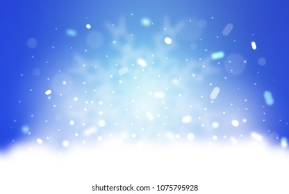 Vector layout with bright snowflakes. Glitter abstract illustration with crystals of ice. New year design for your business advert.