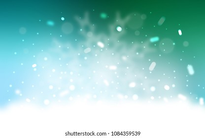 Vector layout with bright snowflakes. Glitter abstract illustration with crystals of ice. New year design for your business advert.