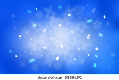 Vector layout with bright snowflakes. Glitter abstract illustration with crystals of ice. New year design for your business advert.