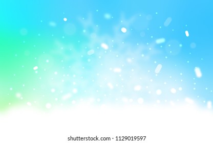 Vector layout with bright snowflakes. Glitter abstract illustration with crystals of ice. The pattern can be used for new year leaflets.