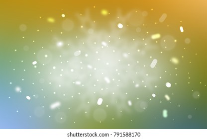 Vector layout with bright snowflakes. Glitter abstract illustration with crystals of ice. New year design for your ad, poster, banner.