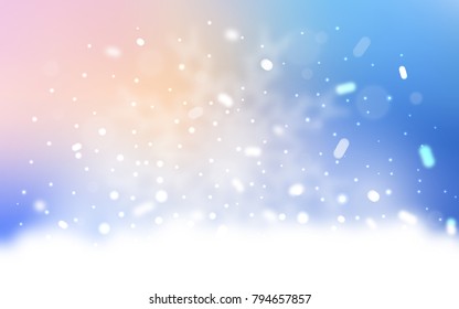 Vector layout with bright snowflakes. Glitter abstract illustration with crystals of ice. The pattern can be used for new year leaflets.