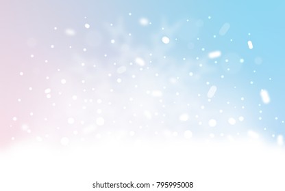 Vector layout with bright snowflakes. Glitter abstract illustration with crystals of ice. The pattern can be used for new year leaflets.