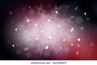 Vector layout with bright snowflakes. Modern geometrical abstract illustration with crystals of ice. The pattern can be used for new year ad, booklets.