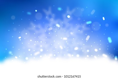 Vector layout with bright snowflakes. Modern geometrical abstract illustration with crystals of ice. The template can be used as a new year background.