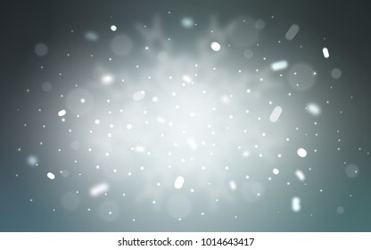 Vector layout with bright snowflakes. Modern geometrical abstract illustration with crystals of ice. The pattern can be used for new year leaflets.