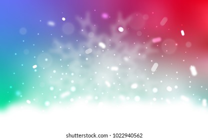 Vector layout with bright snowflakes. Modern geometrical abstract illustration with crystals of ice. The pattern can be used for year new  websites.