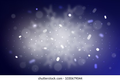 Vector layout with bright snowflakes. Modern geometrical abstract illustration with crystals of ice. New year design for your ad, poster, banner.