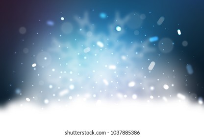 Vector layout with bright snowflakes. Modern geometrical abstract illustration with crystals of ice. New year design for your ad, poster, banner.