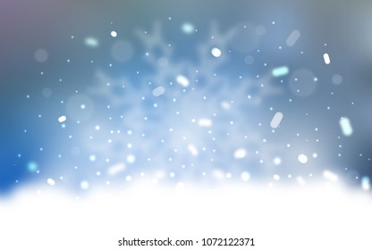 Vector layout with bright snowflakes. Modern geometrical abstract illustration with crystals of ice. New year design for your ad, poster, banner.