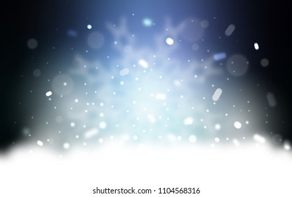 Vector layout with bright snowflakes. Modern geometrical abstract illustration with crystals of ice. New year design for your business advert.