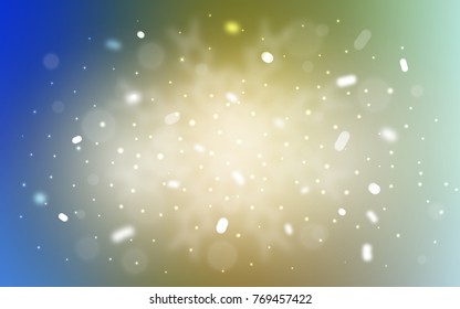 Vector layout with bright snowflakes. Modern geometrical abstract illustration with crystals of ice. New year design for your ad, poster, banner.