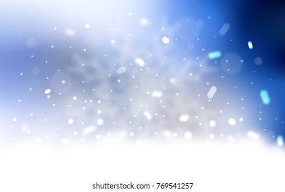 Vector layout with bright snowflakes. Modern geometrical abstract illustration with crystals of ice. New year design for your business advert.