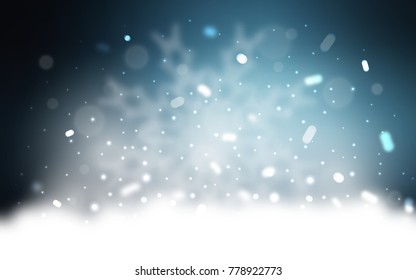 Vector layout with bright snowflakes. Modern geometrical abstract illustration with crystals of ice. New year design for your business advert.