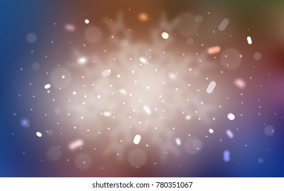 Vector layout with bright snowflakes. Modern geometrical abstract illustration with crystals of ice. The template can be used as a new year background.