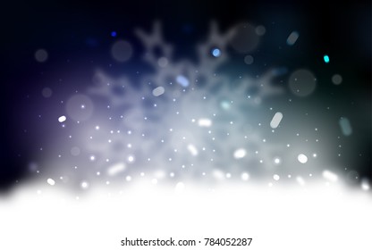 Vector layout with bright snowflakes. Modern geometrical abstract illustration with crystals of ice. The pattern can be used for new year leaflets.