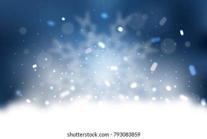 Vector layout with bright snowflakes. Modern geometrical abstract illustration with crystals of ice. The pattern can be used for year new  websites.