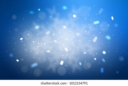 Vector layout with bright snowflakes. Shining colored illustration with snow in christmas style. The template can be used as a new year background.