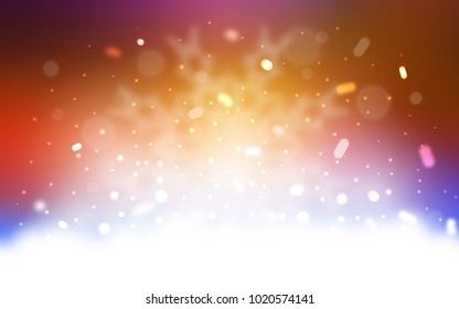 Vector layout with bright snowflakes. Shining colored illustration with snow in christmas style. New year design for your ad, poster, banner.
