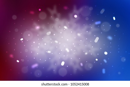 Vector layout with bright snowflakes. Shining colored illustration with snow in christmas style. The template can be used as a new year background.