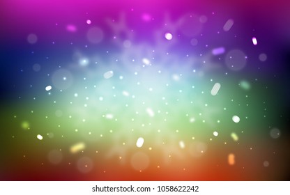 Vector layout with bright snowflakes. Shining colored illustration with snow in christmas style. New year design for your business advert.