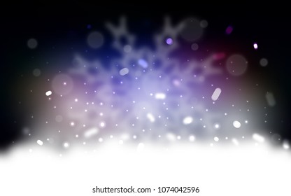 Vector layout with bright snowflakes. Shining colored illustration with snow in christmas style. New year design for your business advert.