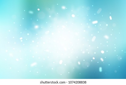 Vector layout with bright snowflakes. Shining colored illustration with snow in christmas style. The template can be used as a new year background.