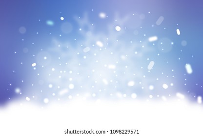 Vector layout with bright snowflakes. Shining colored illustration with snow in christmas style. The pattern can be used for new year leaflets.